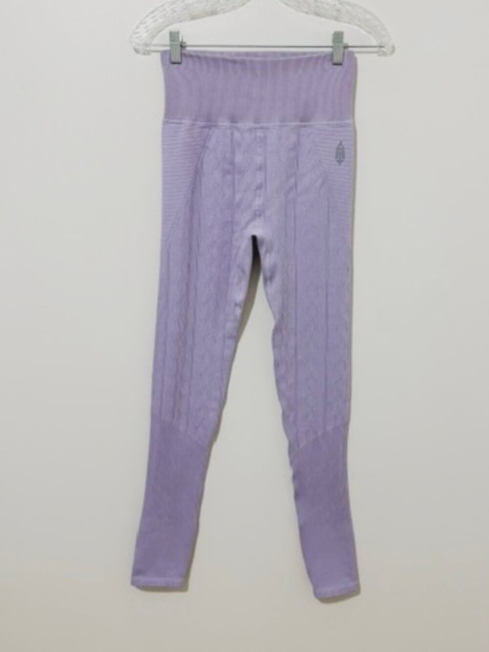 Free People FP Movement Leggings Ribbed Activewear Lavender XS/S NWOT
